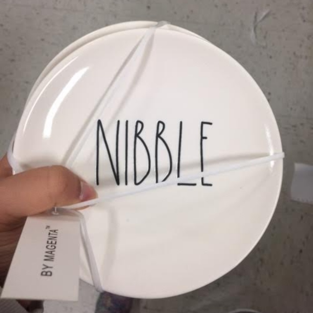 Rae Dunn NIBBLE Snack Plate Set of 4